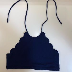 Marysia Swim Women’s Mott Navy Scallop Bikini Top